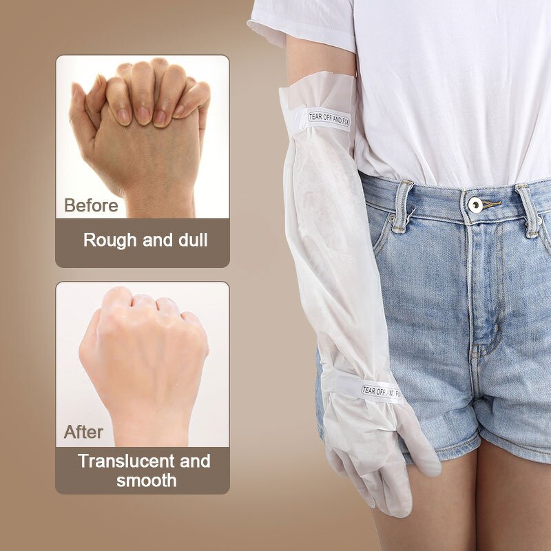 Hand Mask Manufacturer - Wholesale Custom Oem Shea Butter Cute Nourishing Whitening Long Size Forearm Moisturizing Print