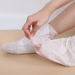 Foot Mask Manufacturer - Custom Good Quality White Moisturizing Repair Treatment Pedicure Natural Silk Soft Peeling & Oem
