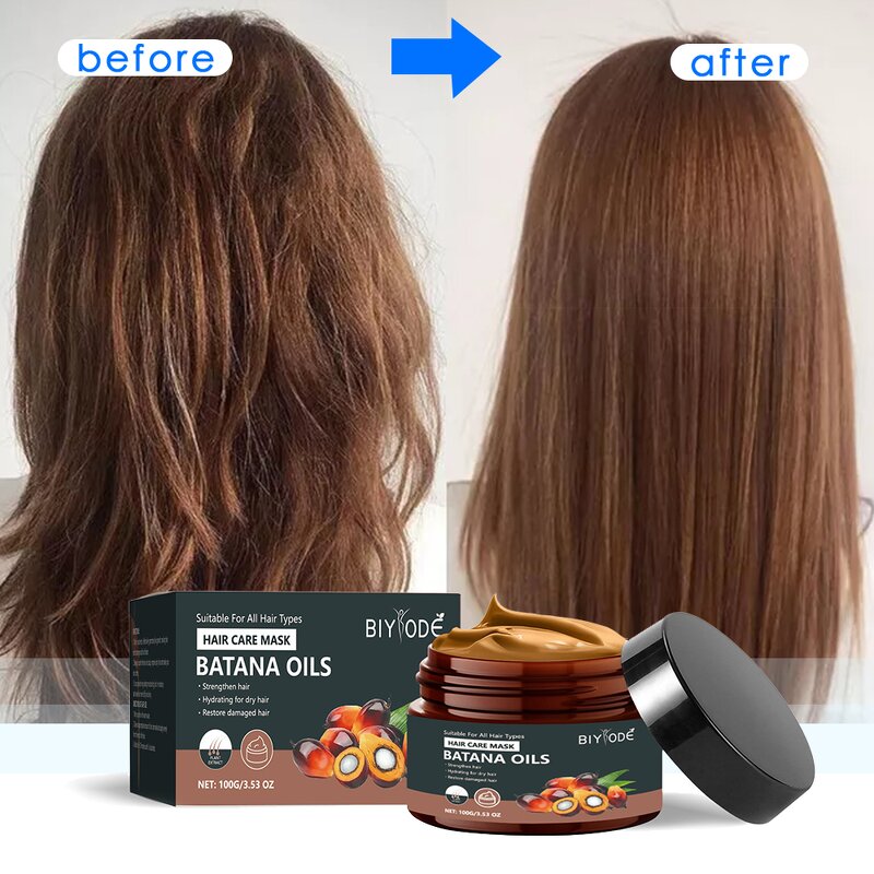 Batana Oil Manufacturer - Moisturizes and Softens Hair Repair Frizzy Hair Conditioner Batana Hair Mask
