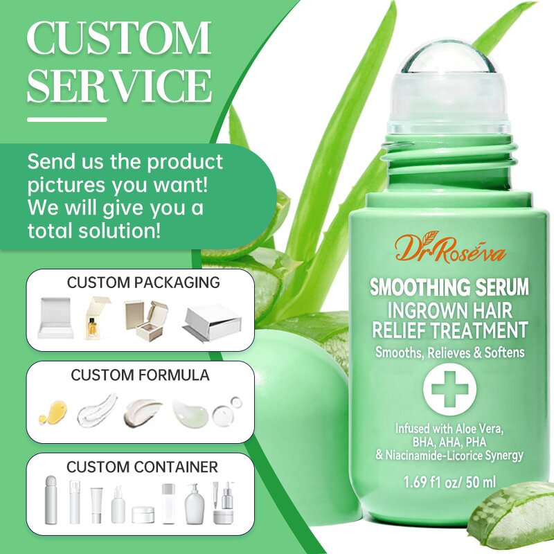 Ingrown Hair Treatment Manufacturer - Aloe Vera Grown Hair Roller OEM ODM Prevents Ingrowns Clears Razor Bumps Gently Exfoliates Soothe Redness