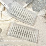 指甲模工厂-308片水晶延长甲片