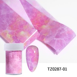 美甲转印箔供应商-激光全息大理石纹贴纸