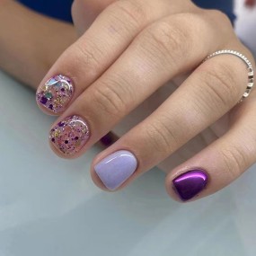 Press on Nails Factory - Purple Beauty Fashion False Nails