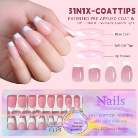 Nail Tips Supplier - New Seamless Removable French Tips