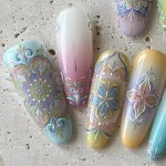 贴片美甲工厂-法式豹纹夸张长指甲
