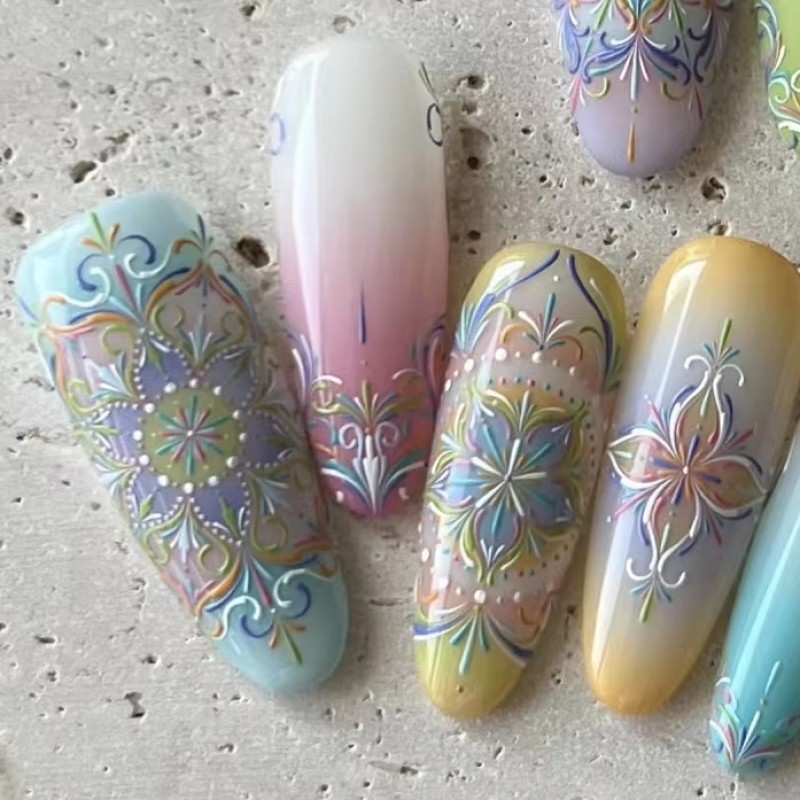 Press on Nails Factory - Long French Leopard False Nails