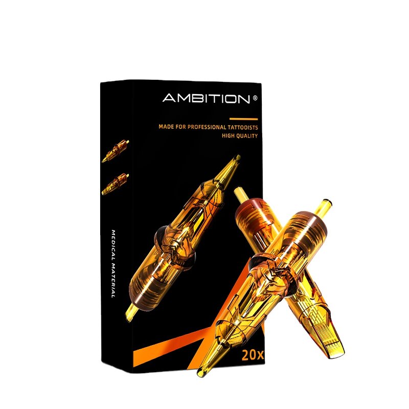 Tattoo Cartridge Needles Manufacturer - Ambition 20PCS 0.35mm 0.3mm 3rs 5rs RS Round Shader for SMP Semi-Permanent Color Package and Shadow