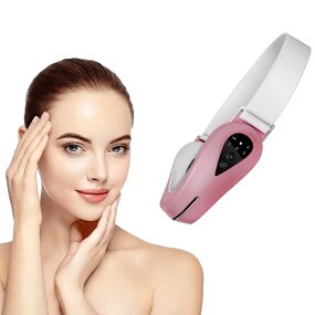 Facial Massager Manufacturer - USB Rechargeable V-Face Chin Lift Double Chin Eliminator LED Light Hand-Held Face Lift Device ABS Stainless