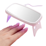 Nail Dryer Manufacturer - 8W Mini Portable USB Rechargeable Gel UV 8 LEDs Nail Lamp with Mirror Salon