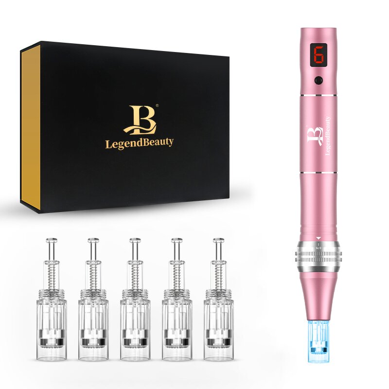 Derma Pen Manufacturer - 2022 Trending Electric Derma Beauty Machines Wireless Microneedle Pen L6 LED Light Therapy