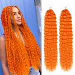 Water Wave Wig Manufacturer - 24 Inch Transparent HD with Long Curly Hair African Synthetic High Temperature Fiber Crochet
