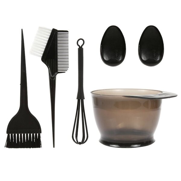 Hair Dye Brush Set Manufacturer - 5PCS Dedicated Brush and Bowl Set Ear Caps Dye Mixer Hair Tint Dying Coloring Applicator
