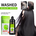 Hair Dye Shampoo Manufacturer - Natural Black Instantly Coloring Argan Oil Apple Hair Care Ammonia Free Long Lasting & Private Label