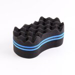 Hair Brush Manufacturer - High Density Double-sided Oval Natural Afro Coil Hair Braiders Waves Twisting Brushes Sponge & Wholesale