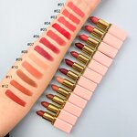 Lipstick Kit Manufacturer - Vegan 3 in 1 Lipstick Lipgloss Wooden Lipliner Kit Custom Lip Gloss Lip Oil and Liner Set with logo & OEM Private Label