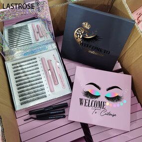 Packaging Box Manufacturer - Customizable Individual Cluster Natural DIY Eyelash Extension Cut Segmented Individual Cluster Eyelash