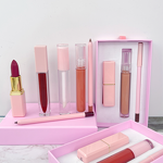 Lip Kits Manufacturer - Vegan 3 Piece Matte Lip Gloss Kit Box Packaging Luxury & Make Your Own OEM Logo Private Label With Liner