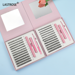 Lash Cluster Kit Manufacturer - 10-16mm C D Segment Lash Extensions Double Eyelash Glue Bond and Seal Diy Cluster Lashes