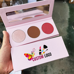 Highlighter Palette Manufacturer - Hot Selling 3-Color Glitter Highlight Powder Matte Shimmer Long Lasting & Private Label