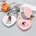 Cosmetic Mirror Manufacturer - Glitter Butterfly-shaped Mirror Print logo Double Sided Travel Compact Mini Pocket & Wholesale