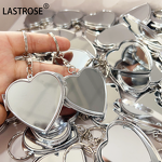 Compact Mirror Manufacturer - Metal Love Keychain Heart Shaped Travel Pocket Mirror Keychain & Private Logo Gift
