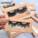 Eyelashes Manufacturer - Last Rose Hot Sell Fluffy Handmade Wholesale Mink 25mm Print logo Eyelash Box Packaging
