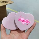 Mini Mirror Manufacturer - Pink Pu Leather Portable Double Side Pocket Heart Makeup Gift & Private Label