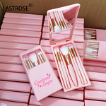 Makeup Brushes Set Manufacturer - Portable Travel 5pcs Foundation Eyeshadow Brush with Mirror & High Quality OEM logo