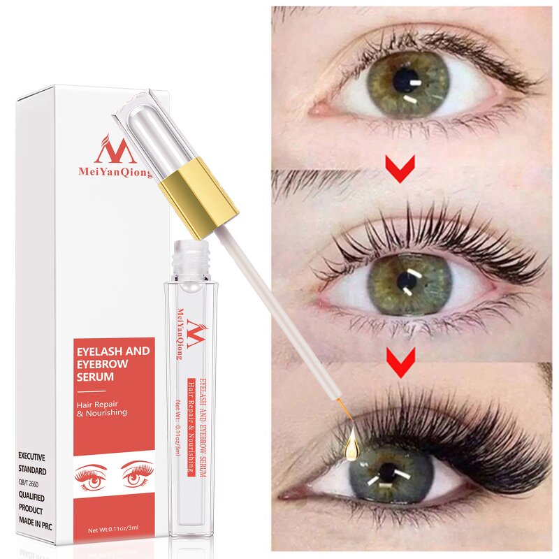 Eyelash Growth Serum Manufacturer - Meiyanqiong Herbal Liquid Enhancer for Waterproof Curling Promotes Longer Thicker Lashes for Better Look