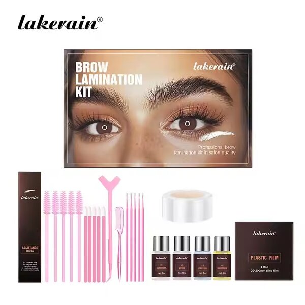 DIY Eyebrow Kit Manufacturer - Lakerain Professional for Lamination Kit Instant Fuller Thicker Eye Brow Lift Beautiful Brows Easy to Use Liquid