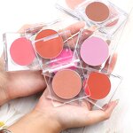 Cheek Blusher Manufacturer - High Pigment Single Color Vegan Pressed Blush Palette & Add Your Logo Private Label