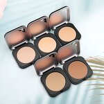 Pressed Powder Manufacturer - 2026 New Popular Vegan Matte Oil Control Face Foundation Long Lasting 15 Color Compact