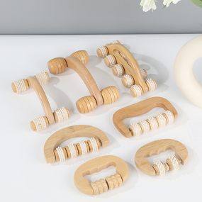Wooden Body Massager Manufacturer - Wholesale Handy Multifunctional Manual Kneading Roller for Neck and Foot for Household Use