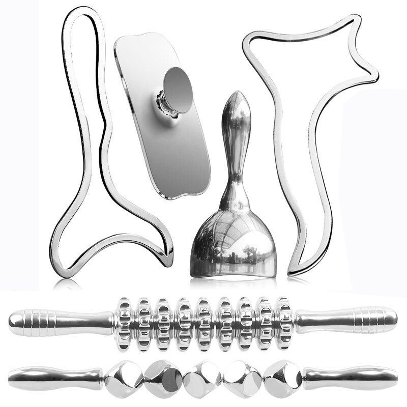 Therapy Kit Manufacturer - Colombian 7-Piece Metal Infrared Physiotherapy Massager for Body Sculpting and Neck Application Massage Tools