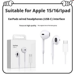 Wired Headphones Manufacturer - RLX Popular Heavy Bass Flat-Head In-Ear Noise-Canceling IPX-7 Waterproof AAC for iPhone 15/16 Type-C