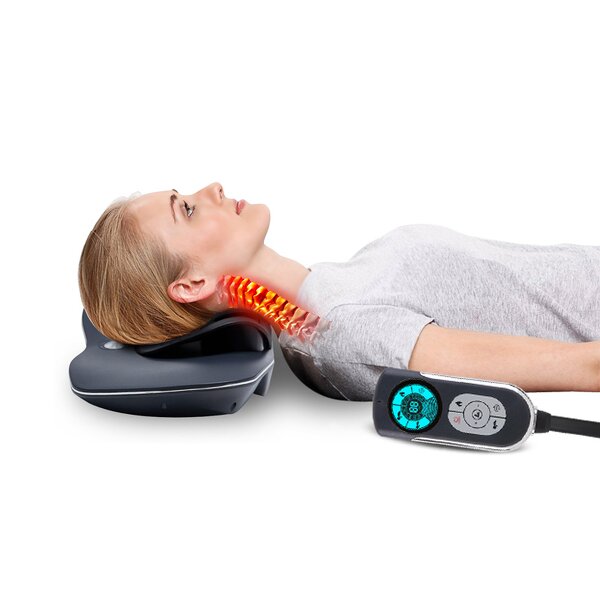 Neck Traction Device Manufacturer - Hot Sale Electronic Air Pump Chiropractic Spine Heating Therapy Massage Pillow