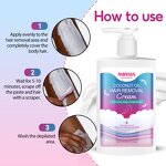 Hair Removal Cream Manufacturer - SUMAX 200ml White Press Bottle Body + Scraper