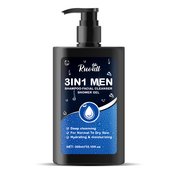 Facial Cleanser Manufacturer - RUOALL 300ml Men's 3-in-1