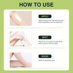 Hair Removal Cream Manufacturer - RUOALL 300ml Transparent Round Bottle Aloe Vera Body + Scraper
