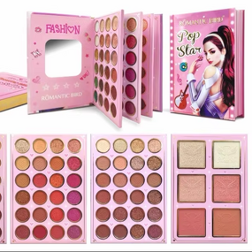 Eye Shadow Palette Manufacturer - 106 Color Vegan Metallic Finish Glitter Beauty Floral Design Book Dry Powder