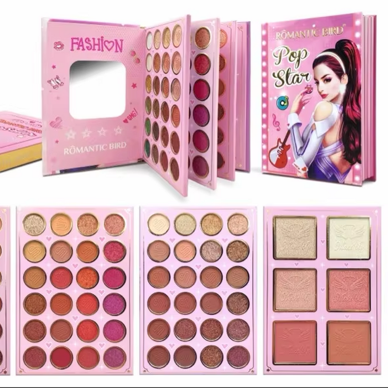 Eye Shadow Palette Manufacturer - 106 Color Vegan Metallic Finish Glitter Beauty Floral Design Book Dry Powder