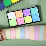 Eyeshadow Palette Manufacturer - Cosmetic Makeup 8-color Oil Based Uv Neon Face Body Paint for Kids and Adult
