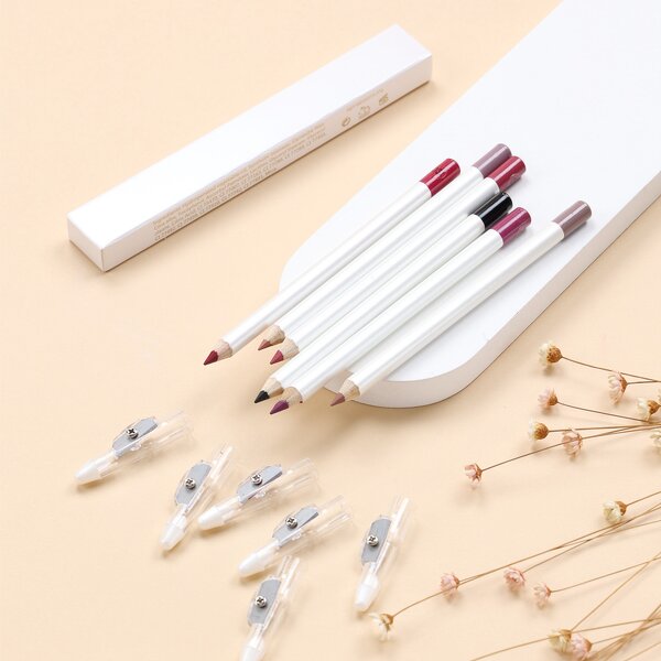 Lip Liner Manufacturer - Waterproof Custom Black Brown Vegan Pencils Private Label Cream with Sharpener