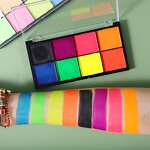 Face Paint Manufacturer - Private Label Neon UV Color Water Activated Aqua Cosmetic Eye Liner Make up Palette