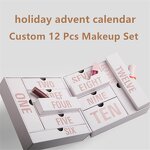 Advent Calendar Manufacturer - Holiday 12 Pcs All in One Professional Makeup Kit & Custom Your Own Logo Private Label OEM