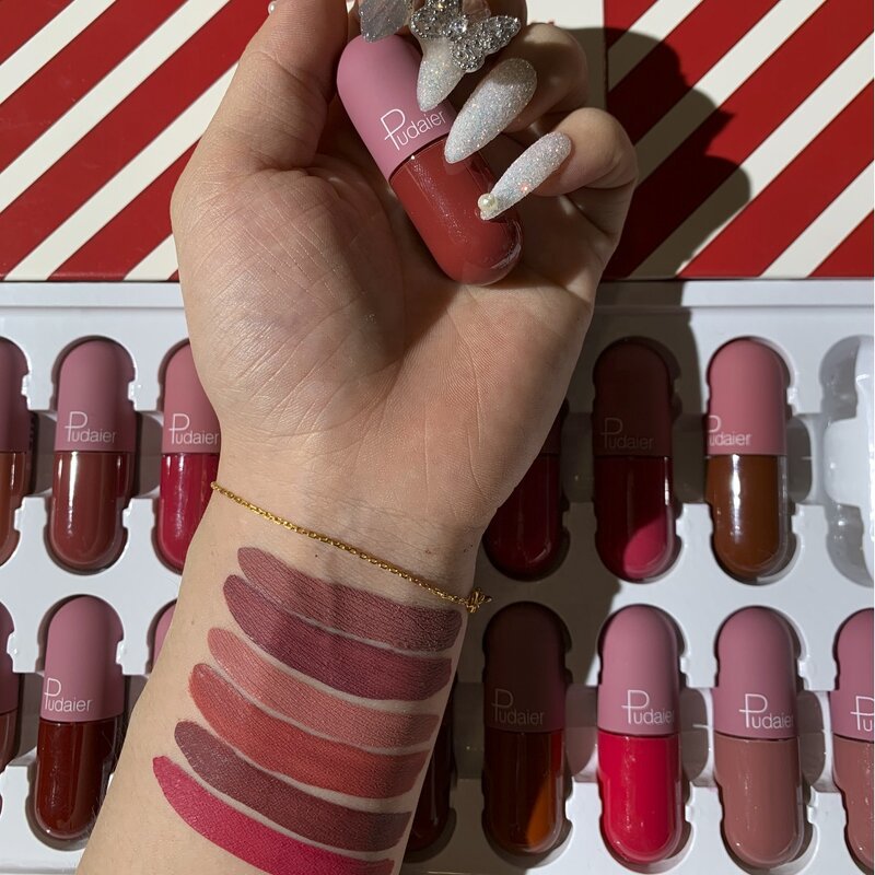 Lipstick Set Manufacturer - Mini Capsule Matte Liquid 18 Shades Waterproof Nude & Free Sample Private Label