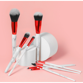 Makeup Brush Set Manufacturer - Vegan Synthetic 9 Pieces Foundation Powder Blush Eyeshadow Luxury & Customize Logo