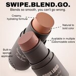 Cream Blush Stick Manufacturer - New Hydrating Vegan Creamy Cheeks Lips Blush Tint Custom Pigmented with Sponge Applicator