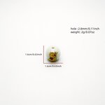 Round Beads Manufacturer - 16mm Printed Cartoon Straight Hole for DIY Key Chain