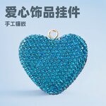 Resin Bag Accessories Manufacturer - Bling Full Rhinestone Heart for DIY Charms